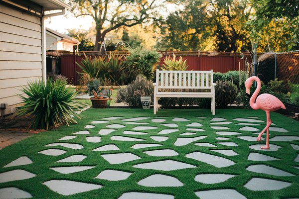 Ambiente Decorado com grama sintética